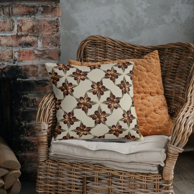 Meeresmeer rustikale Küstenseashell Blumengestalt Kissen (Von Creator hochgeladen)