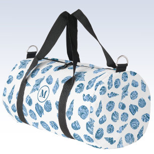 Meeresmuschel-Nautisches Monogramm Anfangsbuchstab Duffle Bag