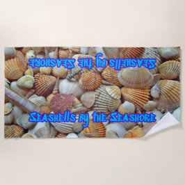 Meeresmuscheln Gemischte Strand Muscheln Strandtuch