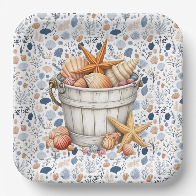 Meeresmuscheln  pappteller (Vorderseite)
