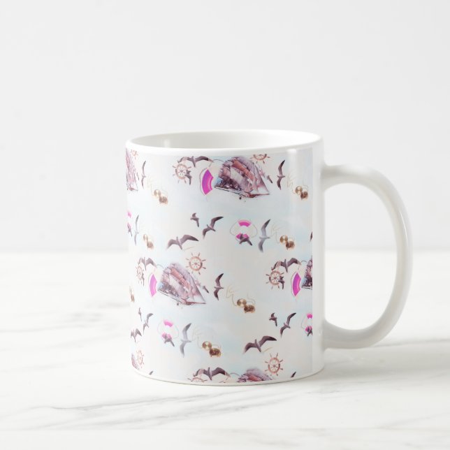 Meeresmuster Tasse (Rechts)