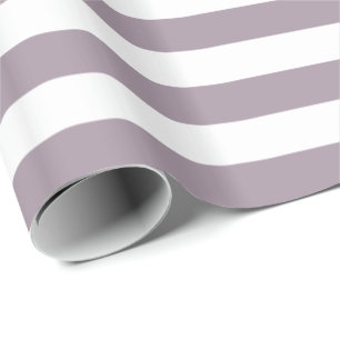 Meeresnebel-Lila-Weiß-Streifen Geschenkpapier