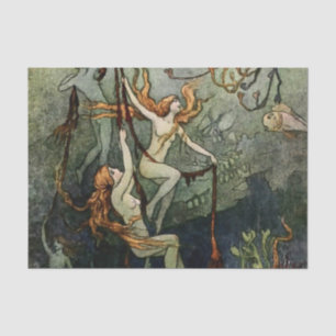 „Meeresnymphen“ von Warwick Goble Seidenpapier