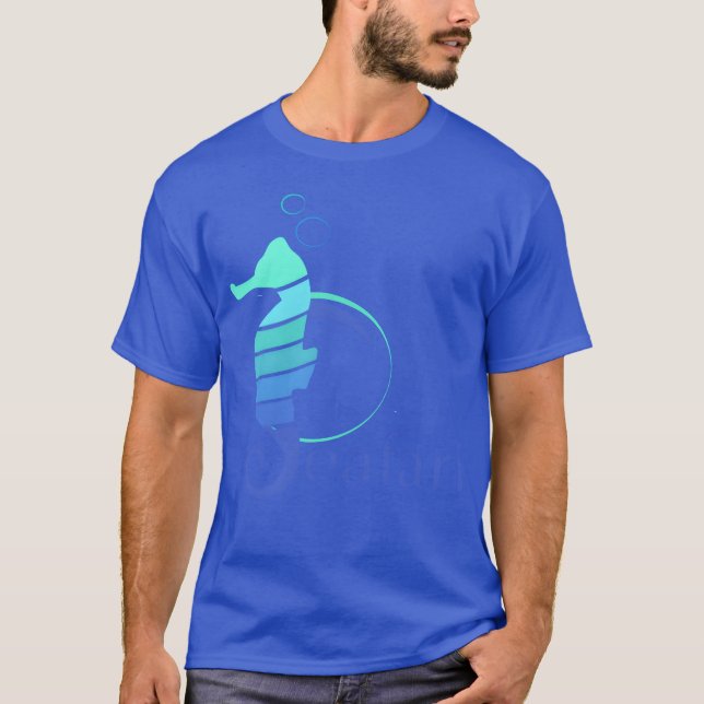 Meerespferd lustig T-Shirt (Vorderseite)