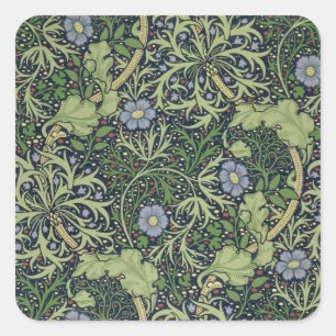 Meerespflanze-Tapeten-Entwurf, gedruckt durch Quadratischer Aufkleber