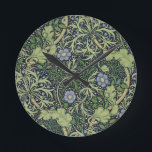 Meerespflanze-Tapeten-Entwurf, gedruckt durch Runde Wanduhr<br><div class="desc">Bild: Tapeten-Entwurf der Meerespflanze-136082, gedruckt von John Henry Dearle (1860-1932), 1901 (Tapete). Morris, William (1834-96). Privatsammlung, die Stapleton Sammlung. Kunst, schöne Kunst.</div>