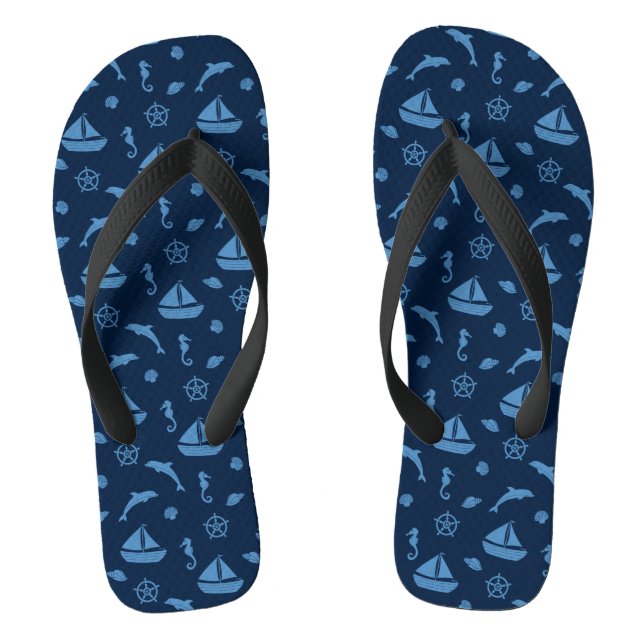 Meerespflanzen Flip Flops (Fußbett)