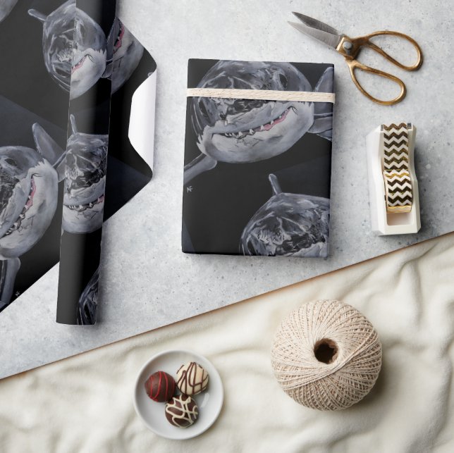 Meeresräuber Gemälde von Alfred Fox Geschenkpapier (Kunsthandwerk)