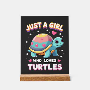 Meeresreptil-Schildkrötenliebhaber Nur Ein Mädchen Acrylschild