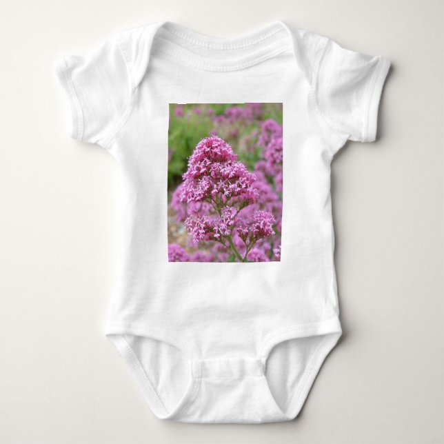 Meeresrosa Baby Strampler (Vorderseite)