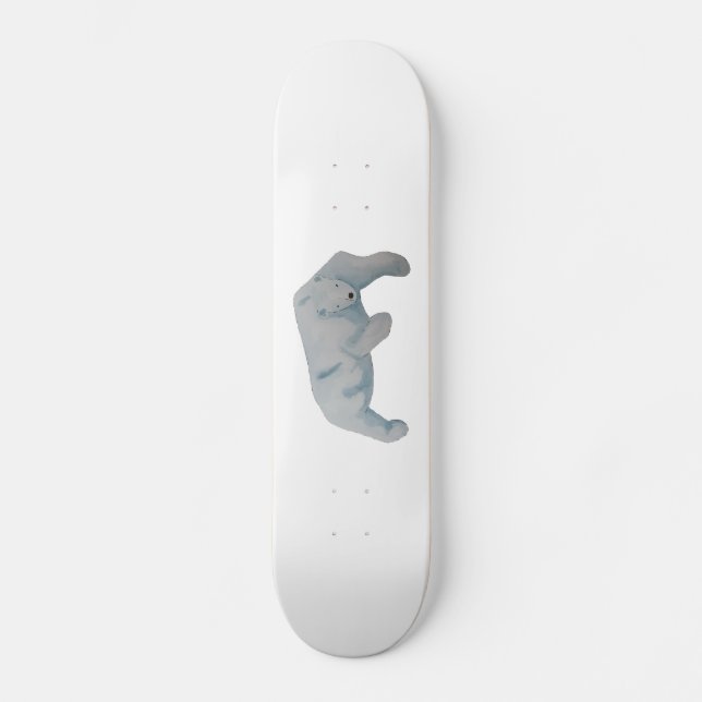 Meeressäugebär Wasserfarbe Skateboard (Vorderseite)