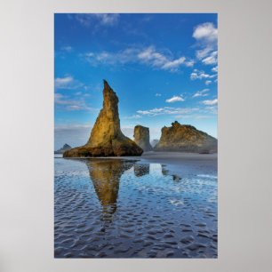 Meeressch stacks am Bandon Beach in Bandon, Oregon Poster