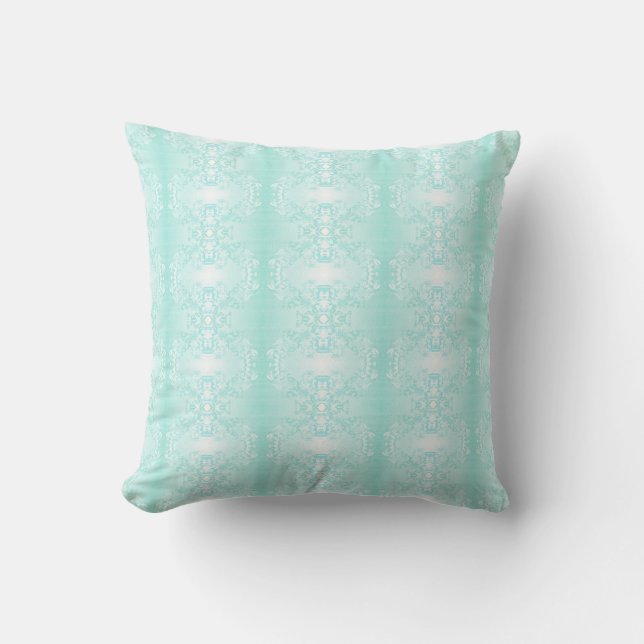 Meeresschaum-Damask Kissen (Vorderseite)