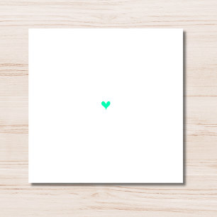 Meeresschaum Grün Minimalistisches Kleines Herz Oh Mitteilungskarte