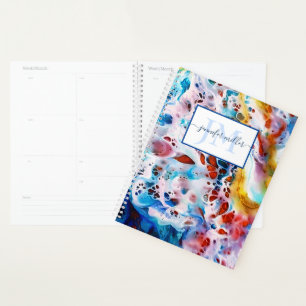 Meeresschaum-Marmor personalisierter Planer