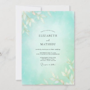 Meeresschaum-Reben-Hochzeit Einladung