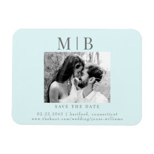 Meeresschaum-S&W-Foto-Paar-Hochzeit Vormerken Magnet