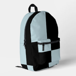Meeresschaum-Schwarz Karomuster Bedruckter Rucksack