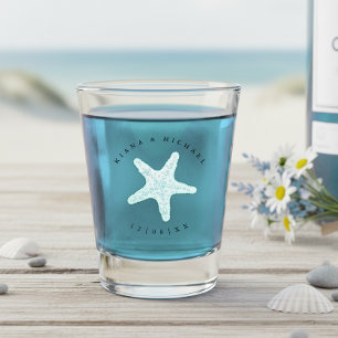 Meeresschaum-Strandhochzeit Seestern ID837 Schnapsglas