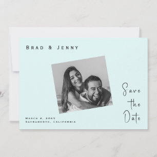 Meeresschaumpaar-Foto Hochzeit Vormerkung Save The Date