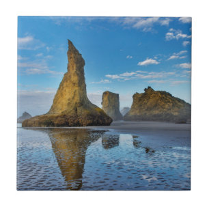 Meeresschichten am Bandon Beach in Bandon, Oregon Fliese