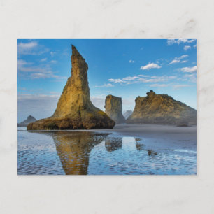 Meeresschichten am Bandon Beach in Bandon, Oregon  Postkarte