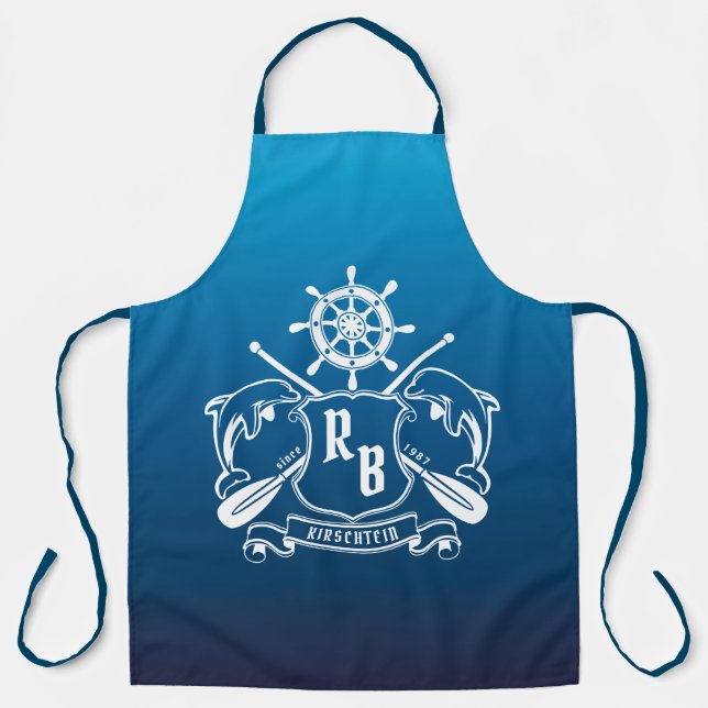 Meeresschild-Delphine Schürze (Vorderseite)