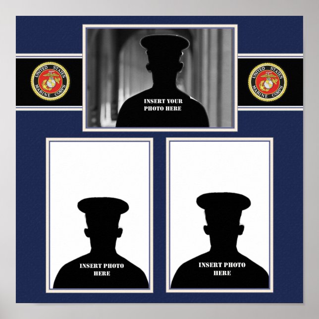 Meeresschild-FotoCollage Poster (Vorne)