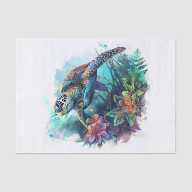 Meeresschildkröte1 Seidenpapier (Vorderseite)
