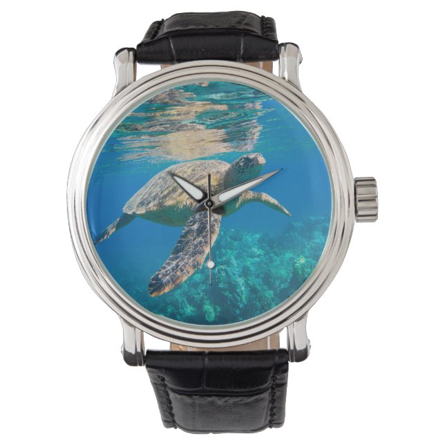 Meeresschildkröte Armbanduhr (Vorderseite)