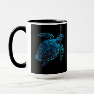 Meeresschildkröte, blau tasse