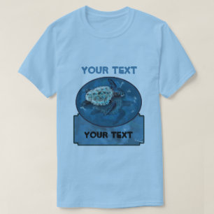 Meeresschildkröte-Blauer T - Shirt