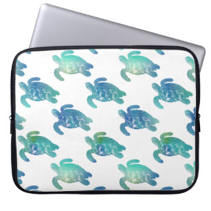Meeresschildkröte-blaues Grün-Laptop-Hülse Laptopschutzhülle