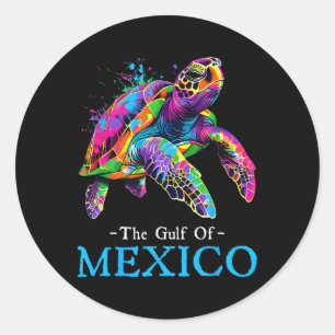 Meeresschildkröte der Golf von Mexiko Forever El G Runder Aufkleber