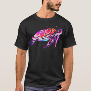 Meeresschildkröte farbenfrohe Meeresschnuppe Gesch T-Shirt