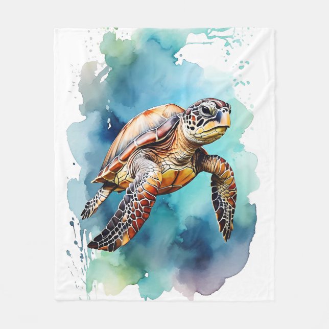 Meeresschildkröte Fleecedecke (Vorderseite)