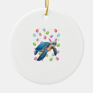 Meeresschildkröte Frohe Ostern Eier-Suche Hasen-Oh Keramik Ornament