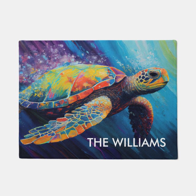 Meeresschildkröte Fußmatte (Vorderseite)