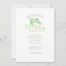 Meeresschildkröte | Geburtstagspartei Einladung