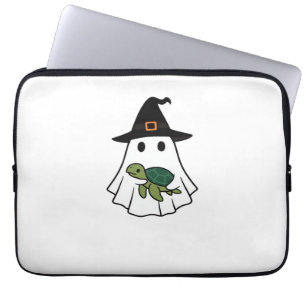 Meeresschildkröte Halloween Geist Hexenhut Tierlie Laptopschutzhülle