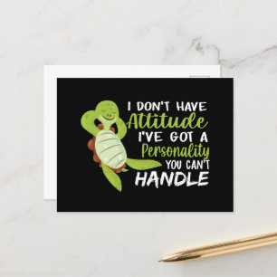 Meeresschildkröte Ich habe keine Schildkrötenliebh Postkarte