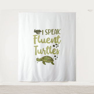 Meeresschildkröte - ich spreche fließend wandteppich