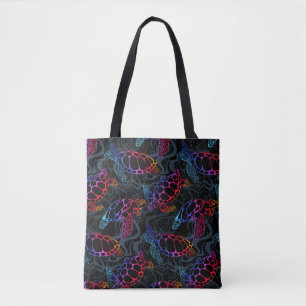 Meeresschildkröte in psychedelischen Multicolorfar