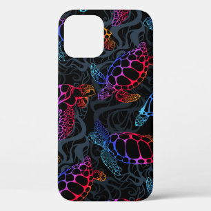 Meeresschildkröte in psychedelischen Multicolorfar Case-Mate iPhone Hülle