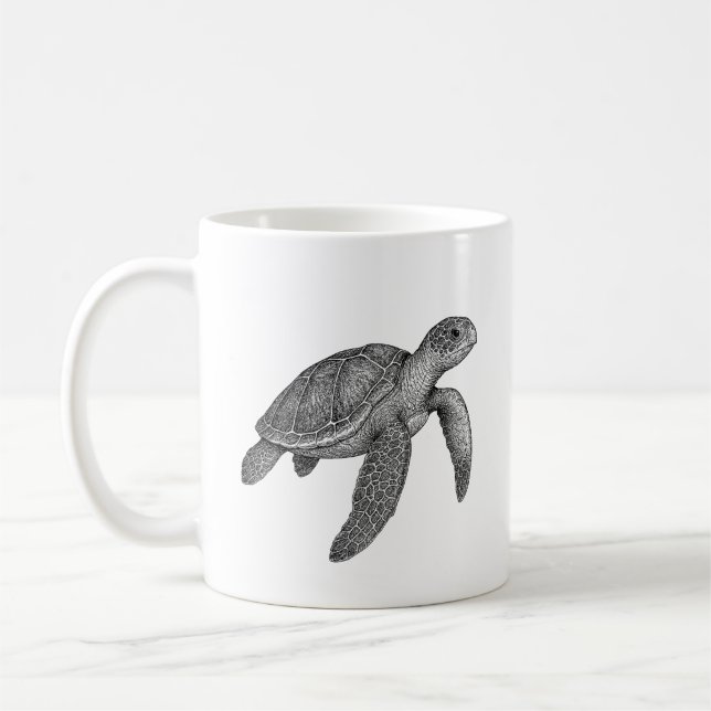 Meeresschildkröte Kaffeetasse (Links)