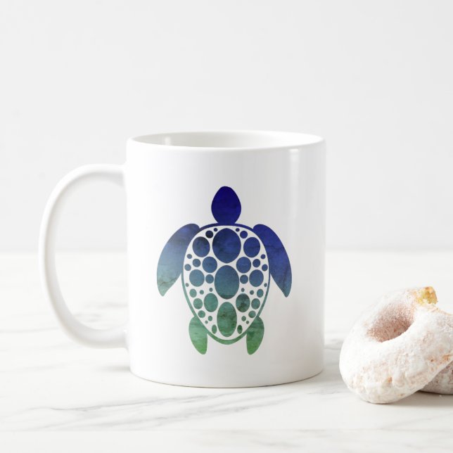 Meeresschildkröte Kaffeetasse (Mit Donut)