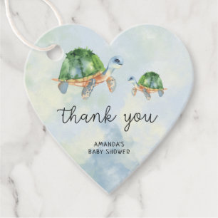 Meeresschildkröte - Kinderdusche Danke für die Vor Geschenkanhänger
