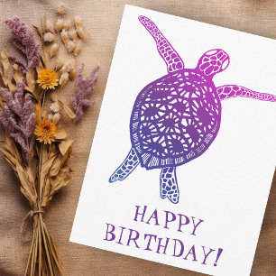 Meeresschildkröte Landschildkröte ALLES GUTE ZUM G Postkarte