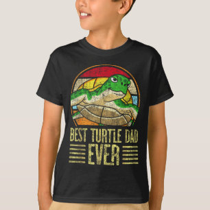 Meeresschildkröte Landschildkröte Papa Retro Vinta T-Shirt