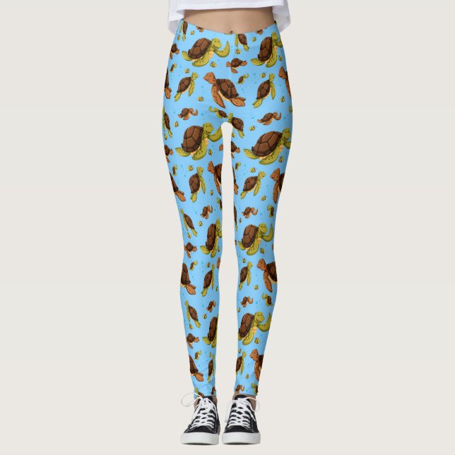 Meeresschildkröte Leggings (Vorderseite)